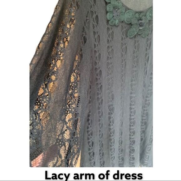 Lily Plus Size Black Lacy Tunic/Dress - Picture 4 of 11